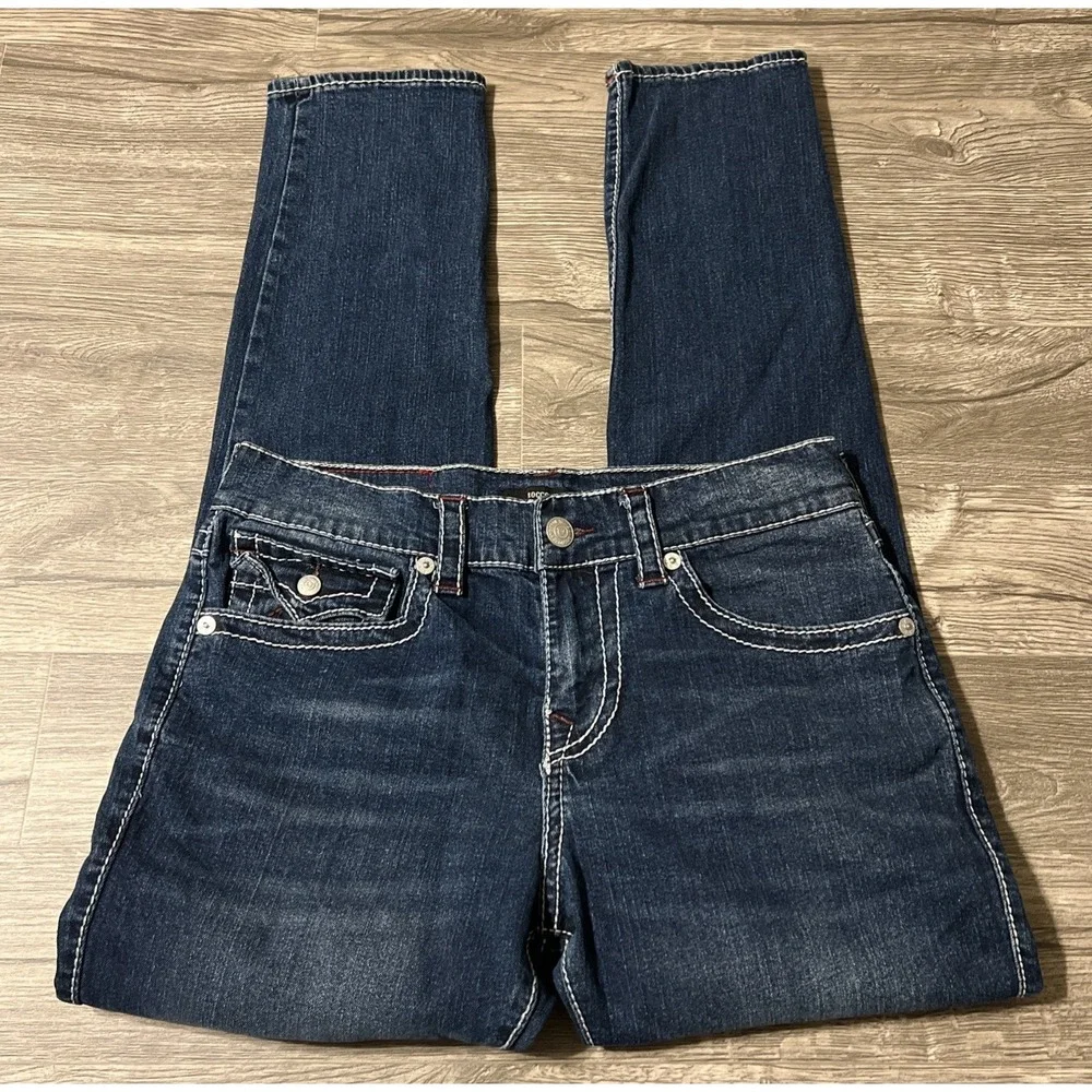 True Religion Men's Rocco Big T Flap Relaxed Skinny Mid Rise Jean SZ 30 (31x30)